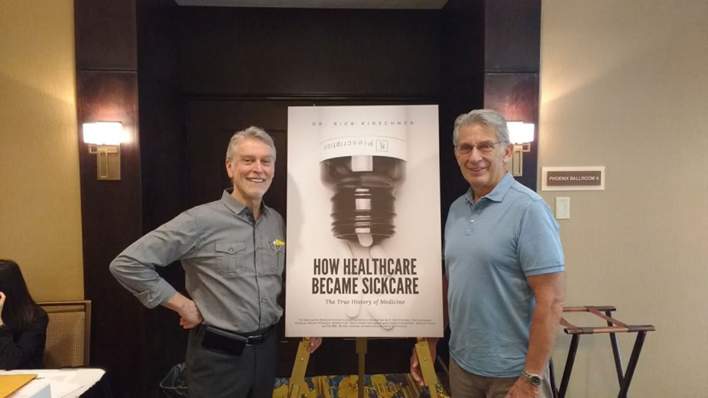 Dr. Rick Kirschner and John Lust at the premiere of How Healthcare Became Sickcare
